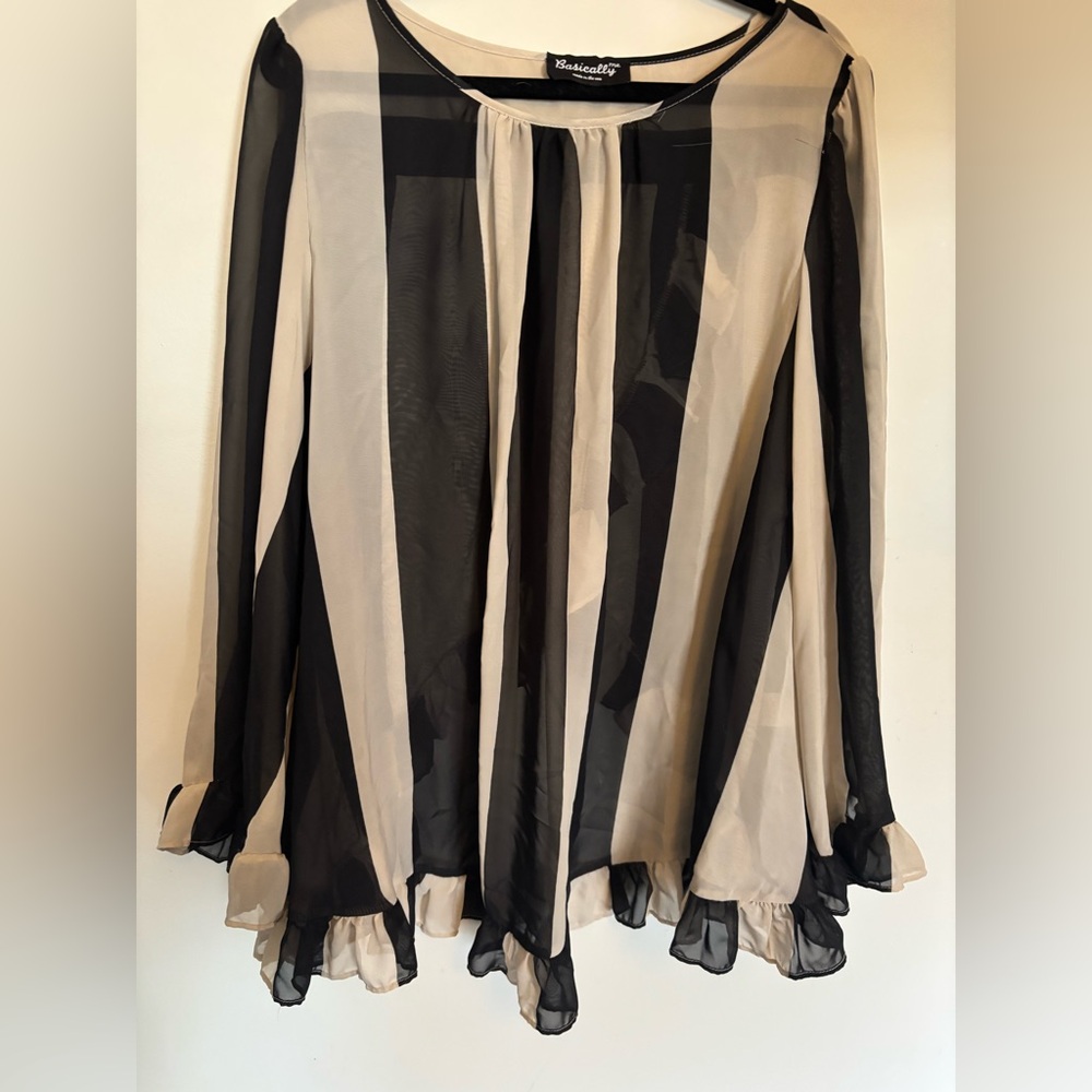 Basically Me ruffle blouse